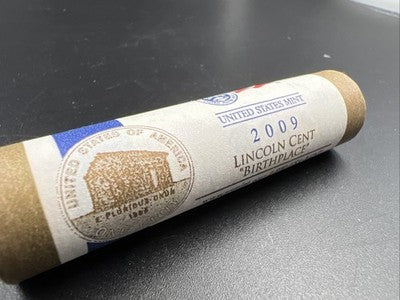 50 Coin US Mint BU Roll 2009 D Birthplace Log Cabin Lincoln Commemorative Cents