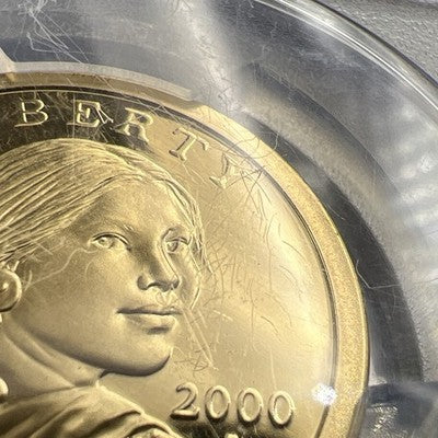 2000 S $1 Sacagawea Native Proof Dollar Coin PCGS PR69 DCAM Used Holder #450