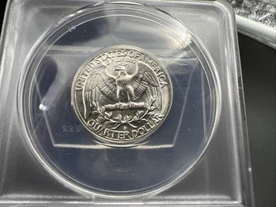 1961 D 25C Washington Quarter Silver Coin ANACS MS66 Gem BU #44