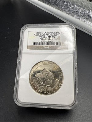 1968 Sault Ste Marie Canada Token NGC MS65 Gem BU