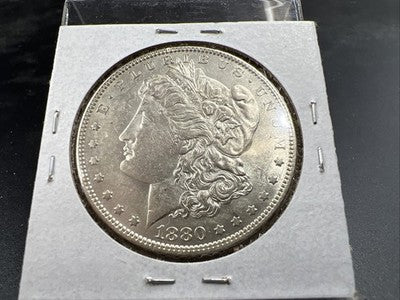 1880 O Micro o vam $1 Morgan Silver Dollar Coin AU About UNC SK#a