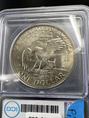 1972 P $1 Ike Eisenhower Clad Copper Nickel Dollar Coin ICG MS66 #92