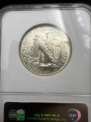 1942 P 50c Walking Liberty Silver Half Dollar Coin NGC BU Brilliant Uncirculated