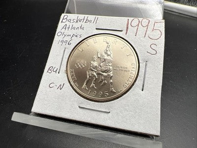 1995 S 50c Basketball Atlanta Olympics Commemorative Half Dollar Coin Gem BU S#1