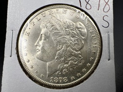 1878 S $1 Morgan Silver Dollar Coin Choice BU UNC Broken O Reverse VAM SK#A