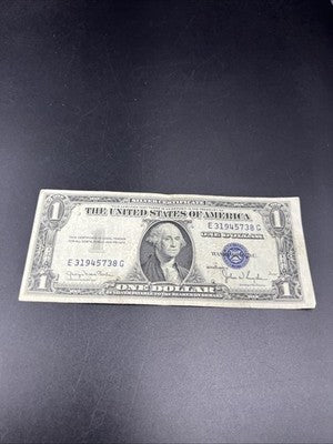 1935 D $1 Wide Margin US Silver Certificate Fine Circ #38