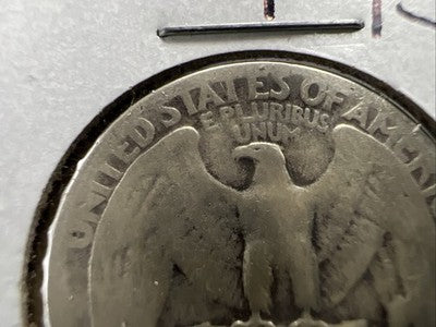 1950 P 25c Washington Silver Quarter Coin AG Circ DDR Double Die Reverse SK#a