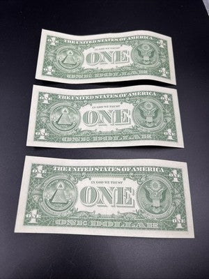 3 Consecutive 1957 $1 One Dollar US Silver Certificate Blue Seal Bills CH VF #85