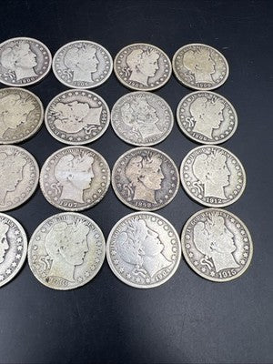 20 Coin Roll Barber 90% Silver Half Dollar Coins VG Very Good Conditions S#a