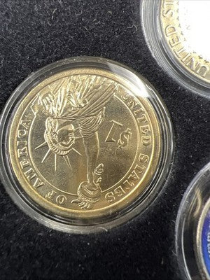 Lot of 2 sets - 8 Barack Obama Colorized US UNC Coins in Boxes SK#b