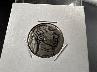 Hobo Buffalo Nickel Coin Modern Carving SKU#AA