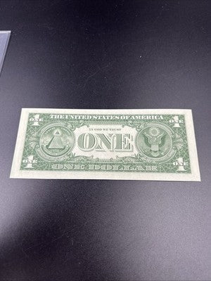 1957 $1 One Dollar Blue Seal Silver Certificate UNC Uncirculated Fancy Serial #Q