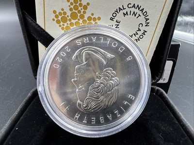 2020 W 1 Oz Canada Silver Maple Leaf Coin Gem BU Box & COA