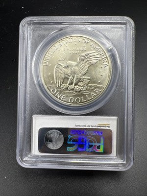 PCGS Certified Gem BU 1972 S $1 Ike Eisenhower 40% Silver Dollar Coin MS66 #755