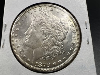 1879 P $1 Morgan Silver Dollar Coin CH BU Unc Neat Toning Reverse