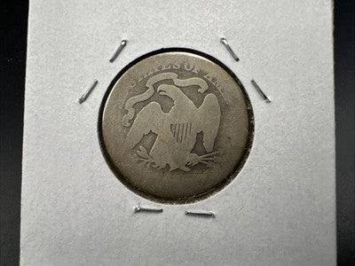1877 P 25c Liberty Seated Quarter Coin AG About Good Very Circ