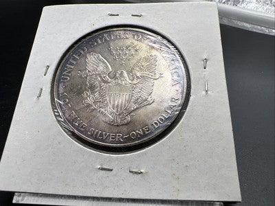 1996 1 Oz ASE American Silver Eagle Coin CH BU UNC Neat Toning Toner