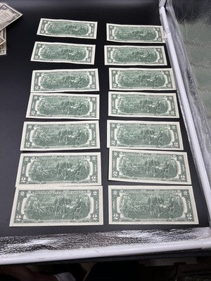 20 Consecutive 1976 $2 Two Dollar FRN Federal Reserve Notes CH AU / CU UNC #36