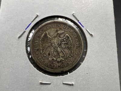 1875 S 20c Seated Liberty Twenty Cent Silver Quarter Coin XF EF Extra Fine Circ