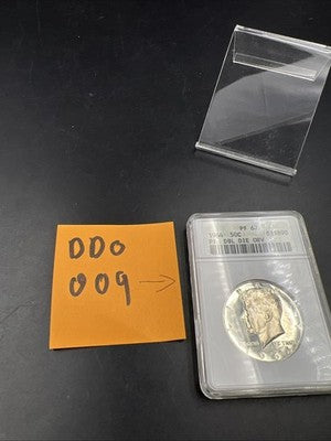 1964 50c Kennedy Silver Half Dollar Coin Double Die Obverse DDO 009 ANACS PF67