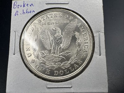 1921 P $1 Morgan Silver Dollar Coin Broken Ribbon Rev Variety Vam CH BU UNC