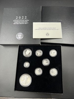 2022 Limited Edition US Silver Proof Set Complete w/ Box COA sku#b