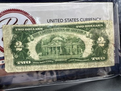 1928 D $2 Two Dollar USN United States Note Red Seal VG Circ #91