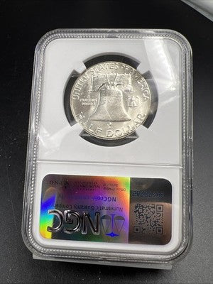 1958 P 50c Franklin Silver Half Dollar Coin CH BU MS64 NGC Certified #024