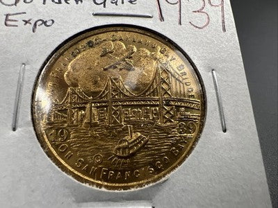 1939 Golden Gate International Exposition Medal AU About UNC