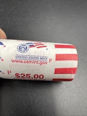 2008 P John Quincy Adams Presidential Dollar US Mint BU Roll 25 Coins