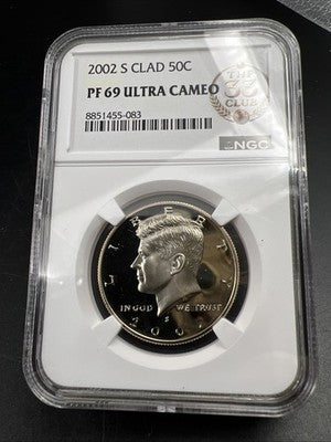 2002 S 50c Kennedy Proof 50c Copper Nickel Half Dollar NGC 33 Club PF69 UCAM #83
