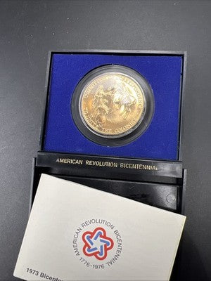 1973 American Revolution Bicentennial Samual Adams Patrick Henry Bronze Medal