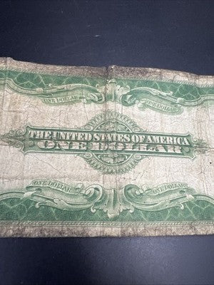 1923 One Dollar Silver Certificate Horse Blanket Very Circ FR. 238 Woods White