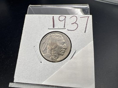 1937 P 5c Buffalo Nickel Coin Choice EF XF Extra Fine Circulated