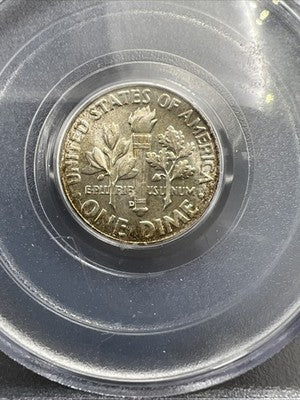 1953 D 10c Roosevelt Silver Dime Coin PCGS MS66 #322 Some Toning