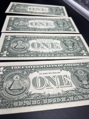 4 Consecutive 1988 A $1 FRN Federal Reserve Notes XF EF Circ #651