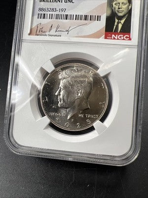 2025 P 50c Kennedy Half Dollar Coin NGC JFK Holder BU Brilliant UNC #196