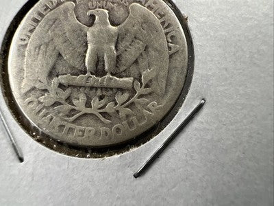 1950 P 25c Washington Silver Quarter Coin AG Circ DDR Double Die Reverse SK#a
