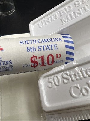 US Mint Certified 2000 D South Carolina State Statehood Quarter Roll BU UNC