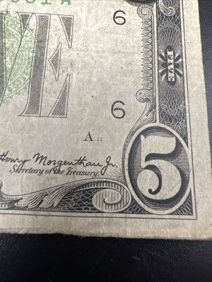 1934 $5 Five Dollafr FRN Federal Reserve Note VG Very Good Circ #31