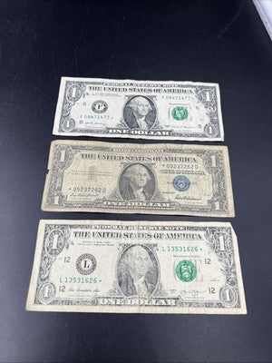 $1 * Star Bill Collector's Lot 1957 $1 cull & 2013 $1 Very Circ & 2017 FRN $1 VG