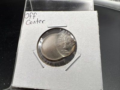 47% Off Center Error Roosevelt Dime Coin UNC