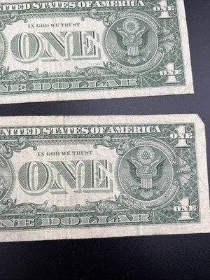 Lot of 4 1963 B $1 Barr Notes Fancy Serial Bills & * Star FRN Notes Circ #707