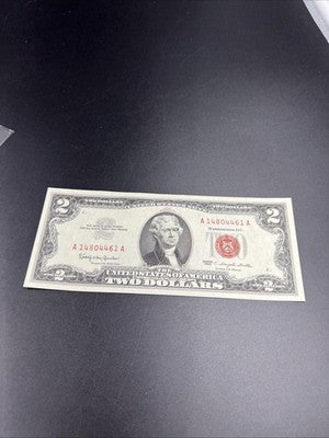 1963 $2 USN United States Note Red Seal #461 UNC