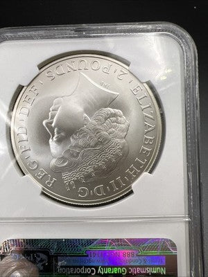 2011 Matte Britannia 1 Oz Silver Coin 1 of 2337 Struck Limited Edition NGC