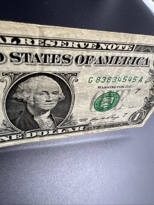 2006 $1 FRN Federal Reserve Note Neat Serial #83834545 Fine Circ