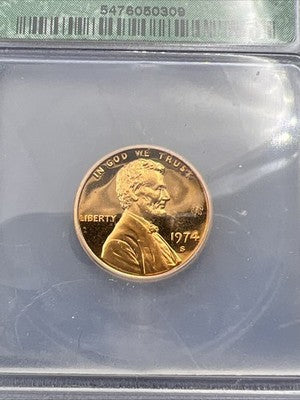 1974 S 1c Lincoln Memorial Cent Penny ICG PR69 DCAM #309