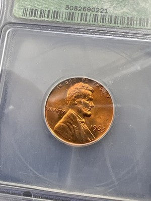1963 p 1c Lincoln Memorial Cent ICG MS67 RD #221