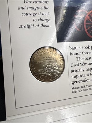 1995 S Civil War 50c Commemorative Half Dollar Coin Young Collector's Set