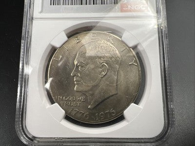 NGC Vegas Strip Hoard Genuine Ike Eisenhower Dollar Coin 1976 #054